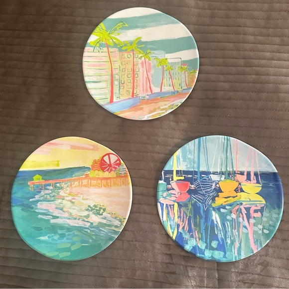 Anthropologie Blakely Made for Anthropologie Tropical Beach Plates Set - Picture 10 of 10
